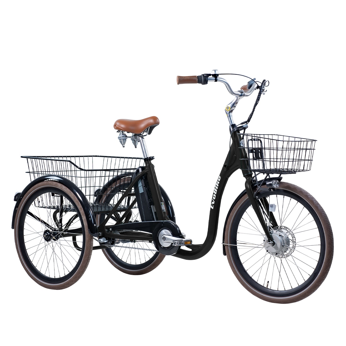 Fyndex - Trehjulig Elcykel Evobike Elegant 24 tum 250W 2023 432 Wh - Svart